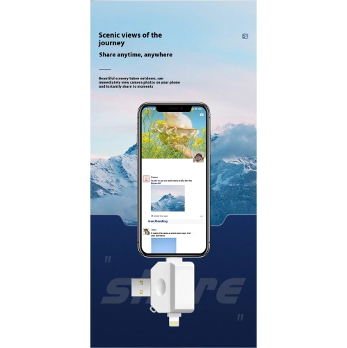 Lecteur de cartes SD Lecteur de cartes TF Lecteur de cartes USB Lecteur de cartes multifonction OTG3.0 - type C Apple mâle + USB femelle vers SD/TF