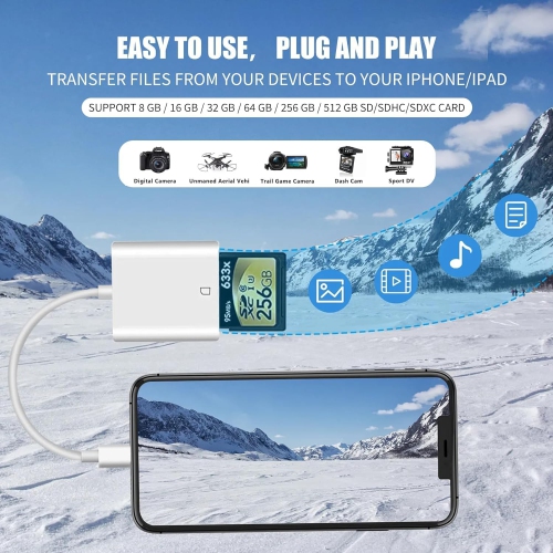 Convient aux téléphones mobiles Apple Lecteur de carte SD Carte TF Carte CCD Carte appareil photo Type C Adaptateur d'appareil photo - Type-c SD