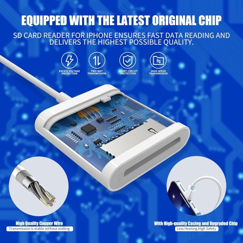 Convient aux téléphones mobiles Apple Lecteur de carte SD Carte TF Carte CCD Carte appareil photo Type C Adaptateur d'appareil photo - Type-c SD