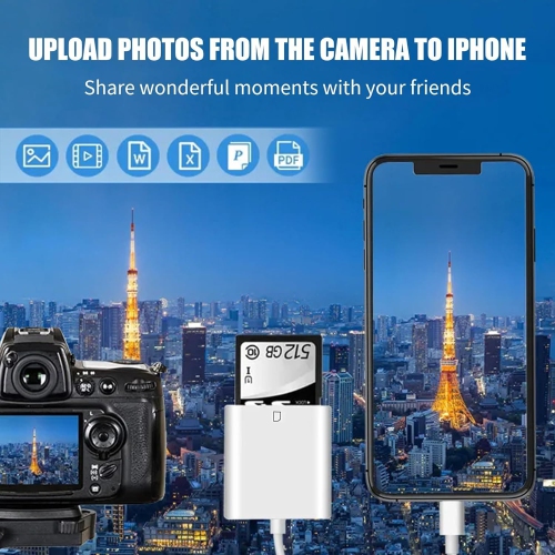 Convient aux téléphones mobiles Apple Lecteur de carte SD Carte TF Carte CCD Carte appareil photo Type C Adaptateur d'appareil photo - Type-c SD