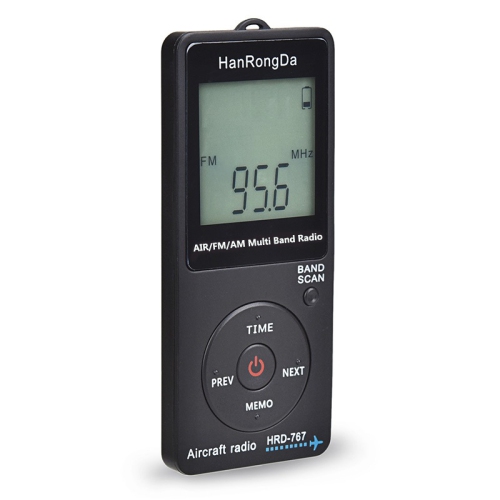 Radio AM FM/AM/AIR portative avec radio à bande aérienne, réglage d'arrêt automatique, pile au lithium 400&nbsp;mAh intégrée