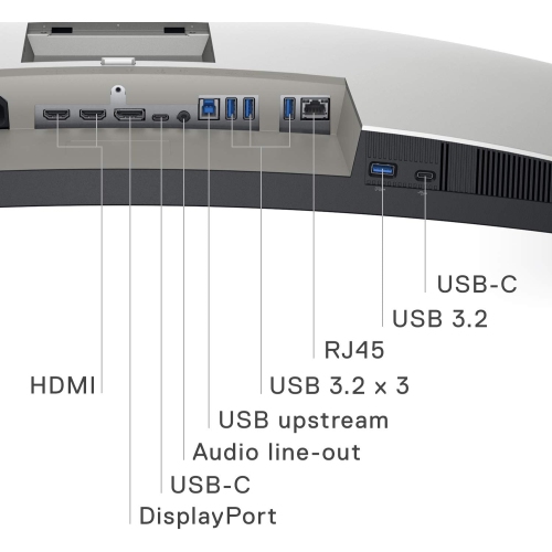Refurbished - Dell UltraSharp U3421WE, 34in Curved USB-C Hub Monitor, WQHD (3440 x 1440 60Hz), Display Port, HDMI, USB-C, Built-in Speakers