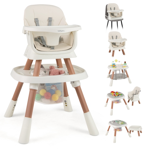 Gymax 16-in-1 Baby High Chair w/ Activity Center Booster Seat Building Block Table