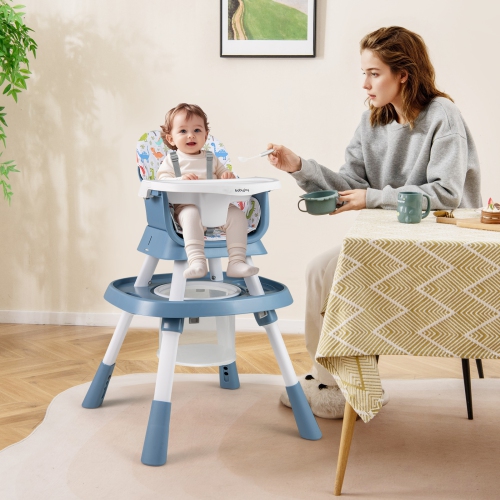 Gymax 16-in-1 Baby High Chair w/ Activity Center Booster Seat Building Block Table