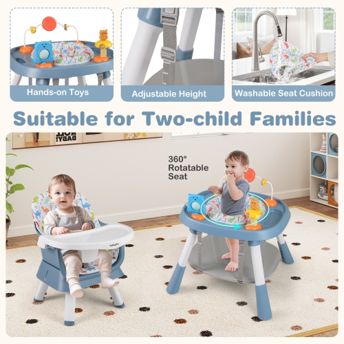 Gymax 16-in-1 Baby High Chair w/ Activity Center Booster Seat Building Block Table