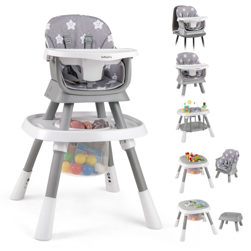 Gymax 16-in-1 Baby High Chair w/ Activity Center Booster Seat Building Block Table