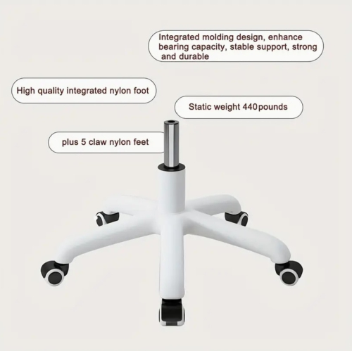 Arm less Office Chair - Modern Ergonomic Desk Chair with Wheels, Adjustable Swivel Task Computer Chair for Small Spaces & Home Office Pink/White