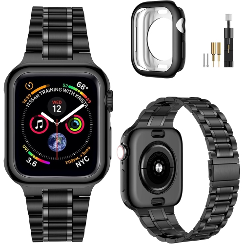 Solid Stainless Steel Band Compatible with Apple Watch 46mm Series 10, Metal Strap for iWatch Series 10 46mm Women and Men