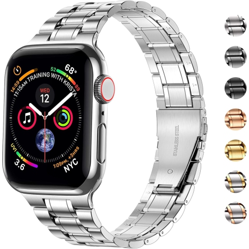 Solid Stainless Steel Band Compatible with Apple Watch 46mm Series 10, Metal Strap for iWatch Series 10 46mm Women and Men