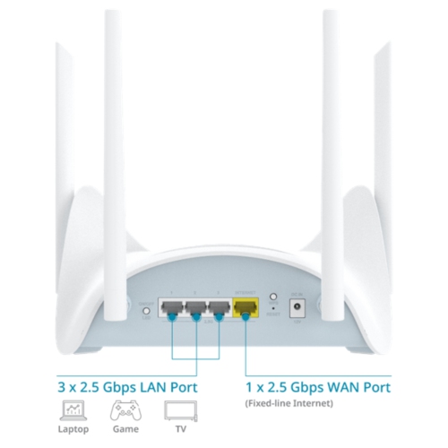 D-Link BE9500 Tri-Band Wi-Fi 7 Smart Router – Sculptured-Wing Design, 2.5 GbE, Self-Optimizing Mesh, Multi-Link, Multi-Gig, Parental Controls,