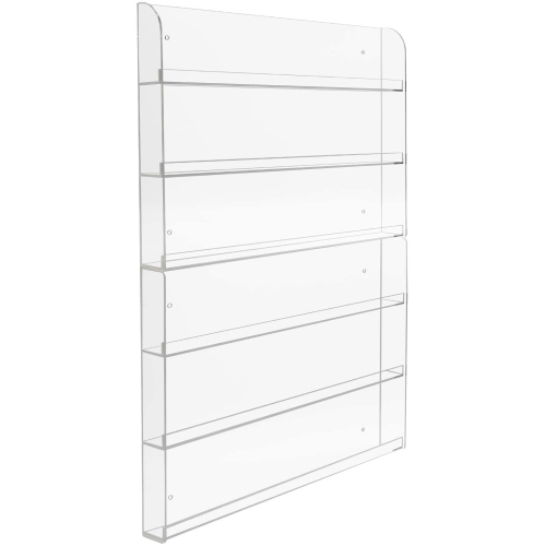 Sorbus 6-Tier Clear Acrylic Nail Polish Wall Rack Display Holder - Stylish Organizer - Holds up to 90 Nail Polish Bottles