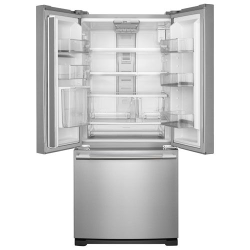 Réfrigérateur à deux portes 19,7 pi³ 30 po avec distributeur d'eau de KitchenAid - Acier inoxydable PrintShield