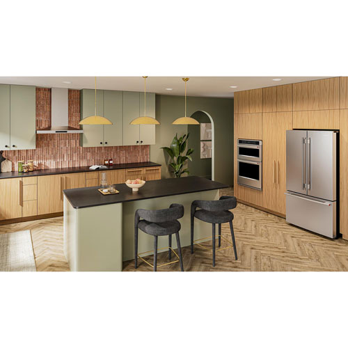 Kitchenaid 36" 30.5 Cu. Ft. French Door Refrigerator with Water Dispenser (KRFF336SPS) - PrintShield Stainless