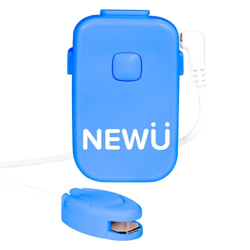 NewU Bedwetting Alarm with 8 Loud Tones, Strong Vibrations to Stop Bedwetting; Full Featured Bed Wetting Alarm for Deep Sleepers, Boys and Girls, Blue