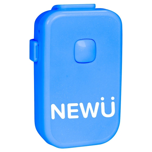 NewU Bedwetting Alarm with 8 Loud Tones, Strong Vibrations to Stop Bedwetting; Full Featured Bed Wetting Alarm for Deep Sleepers, Boys and Girls, Blue