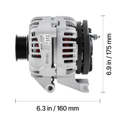 VEVOR 11185 Car Alternator, Fit for Chevrolet Impala LS, LT 3.5L 2006-2011, Impala LTZ 3.9L 2009-2010,Monte Carlo V6 2006-2007,Replacement Alternator