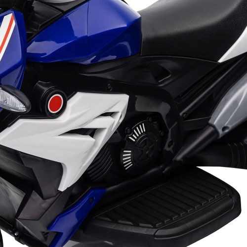 Qaba Kids Motorcycle, 6V Battery Powered Ride on Motorcycle with Music, Horn, Headlights, 3 Wheels Electric Bike for Kids, Gift for Boys & Girls, Blue