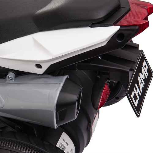 Moto pour enfants de Qaba, moto porteuse à batterie de 6 V avec musique, klaxon, phares, vélo électrique à 3 roues pour enfants, cadeau pour