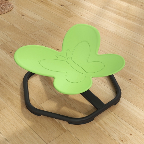 Qaba Kids Swivel Chair, Butterfly-Shaped Sensory Spinning Chair for Training Body Coordination, Non-Slip Sit and Spin Wobble Stool for Kids Aged 3-6,