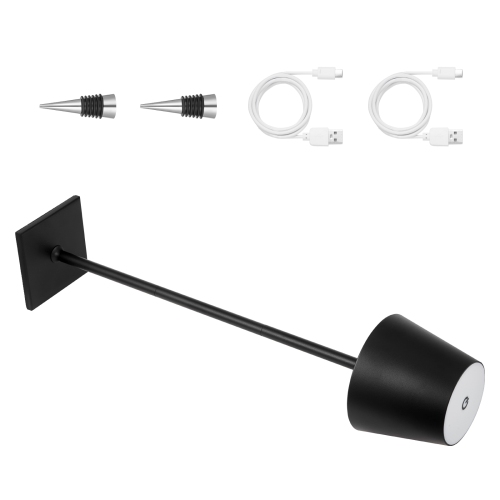 VEVOR 2-Pack Cordless Table Lamp, 5200mAh Built-in Rechargeable Battery Desk Lamp, Stepless Dimming Up, 3 Adjustable Heights, Detachable Lampshade