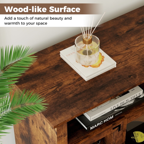 Meuble pour téléviseur moderne avec lampes LED et télécommande pour le divertissement dans le salon