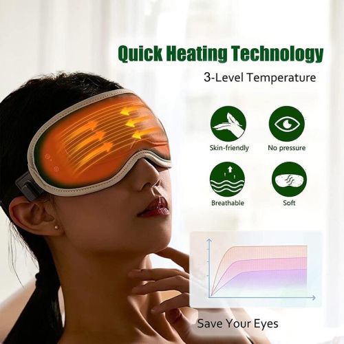 Eye Massager Vibration Electric Heating Cold Gel Eye Mask Massaje Relaxation Relieve Eyes Dark Circles Health Care Massage Saude