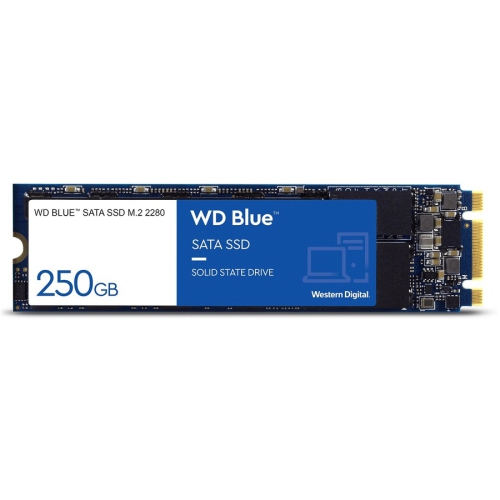 Brand New - Western Digital WDS250G2B0B Blue 3D NAND SATA SSD Internal Storage, 250GB