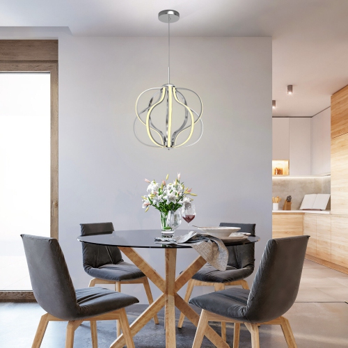 Dimmable Warm White LED Chandelier for Living Room and Dining