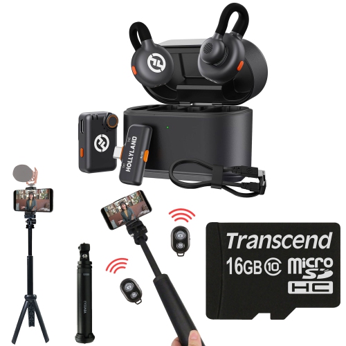 Système de micro combiné LARK M2S de Hollyland avec trousse de création de contenu USB-C à Lightning