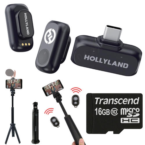 HOLLYLAND  Lark A1 Mini Duo Mic System for Mobile Devices Content Creation Bundle