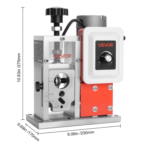 VEVOR 0.06-1.57 in Electric Wire Stripping Machine, 400W Automatic Motorized Cable Stripper, 9.84 IPS Wire Peeler with Blades, V-Shaped Rollers,