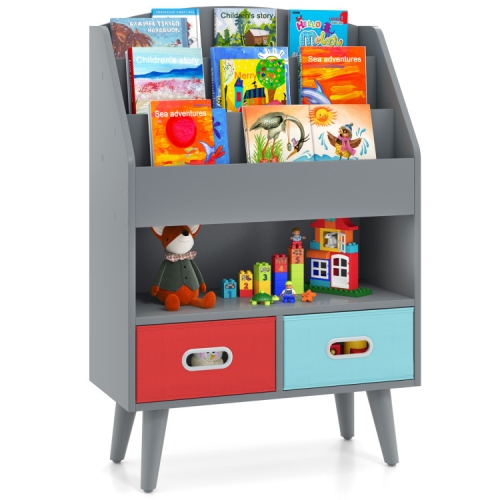 Kids Bookshelf with Open Compartment Storage for Toddlers Ages 3 and Up