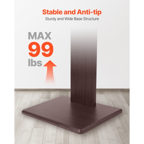 VEVOR 99 lbs Capacity Universal TV Stand, Table Top TV Stand for 32-70 inch Screens, Swivel and Height Adjustable TV Mount Stand with Power Strip,