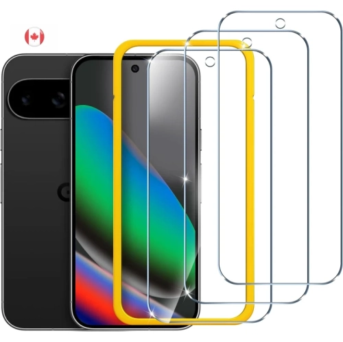 For Google Pixel 10 Screen Protector [3 Pack] + Camera Lens Protector [3 Pack], Tempered Glass with Alignment Tool, 9H Hardness, Fingerprint Unlock