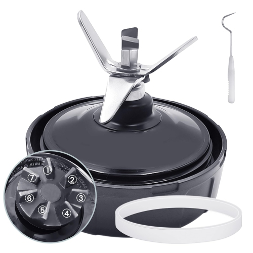 Lame de rechange pour mélangeur, porte-lame à 7 broches avec joint torique d'étanchéité pour mélangeurs Ninja Auto iQ BL480 BL482 BL642 BL682