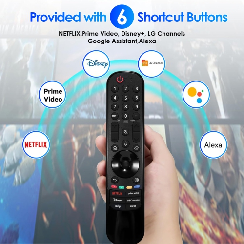 Replacement for LG TV Remote, for All 2016-2023 LG Remote Control for Smart TVs, AKB76045005 Remote Control for MR20/21/22/23 GA with Voice Function