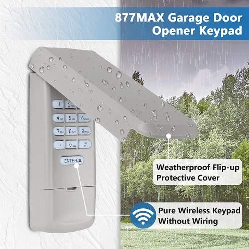 Ouvre-porte de garage Clavier universel compatible avec LiftMaster, pour 878MAX 877LM 977LM 377LM 376LM 315 MHz Télécommande à clavier sans fil