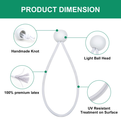 50 Pieces 6-Inch Outdoor Ball Bungee Cords for Tying Tarps, Camping Supplies, Cargo, and Tent Poles