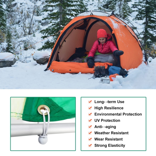 50 Pieces 6-Inch Outdoor Ball Bungee Cords for Tying Tarps, Camping Supplies, Cargo, and Tent Poles