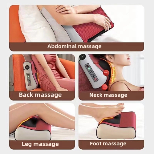 Back Massager with Heat,Massager Pillow,Deep Tissue Kneading,Massage Pillow for Back,Shoulders,Legs,Foot,Body Muscle Relief,Gift for Dad/Mom