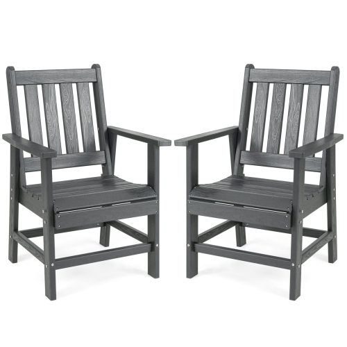 SLICKBLUE  Set Of 2 Outdoor Dining Chairs – Heavy-Duty Patio Chairs With Wide Armrests