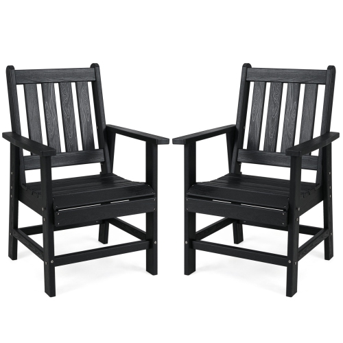 SLICKBLUE  Set Of 2 Outdoor Dining Chairs – Heavy-Duty Patio Chairs With Wide Armrests