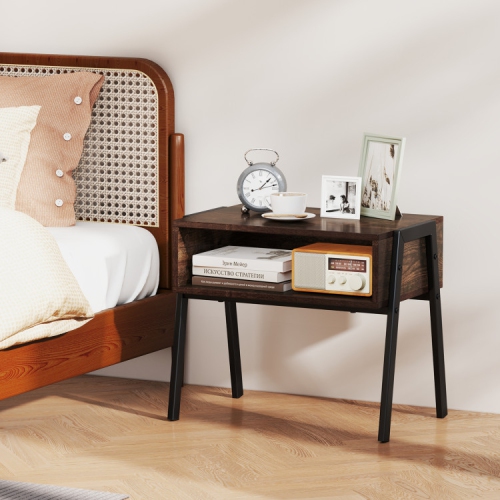 Ensemble de 2 tables de chevet empilables pour chambre ou salon