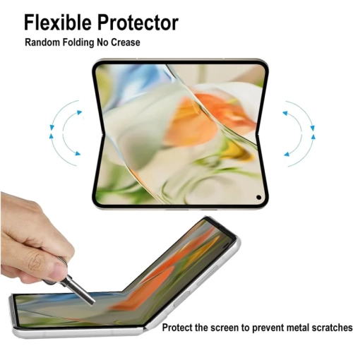 For Google Pixel 10 Pro Fold 5G Screen Protector [1+2+2 Pack] with Camera Lens Protector, Flexible HD Clear TPU Film, Anti-Scratch, Fingerprint