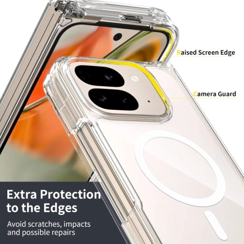 For Google Pixel 10 Pro Fold Case [MagSafe Compatible], Military-Grade Shockproof Slim Fit Clear Protective Hard PC Cover, Anti-Fingerprint, Durable
