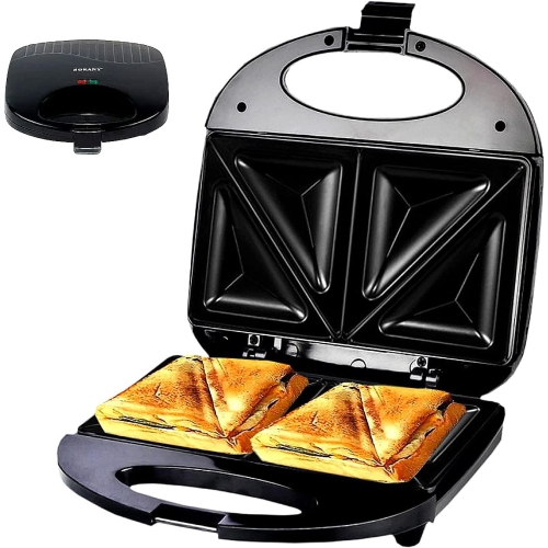 750W Sandwich Toaster with Fixed Plate