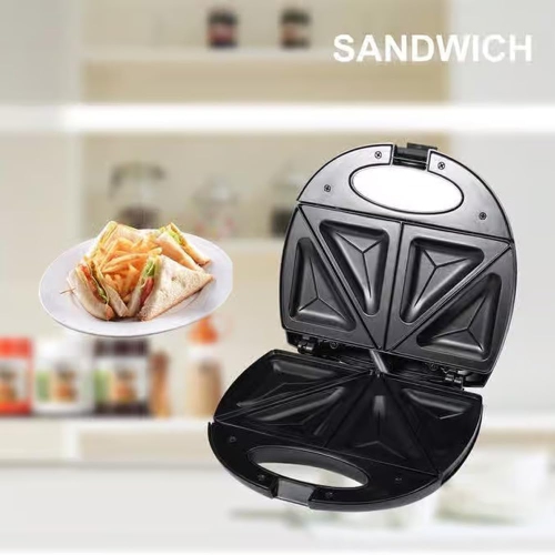 750W Sandwich Toaster with Fixed Plate
