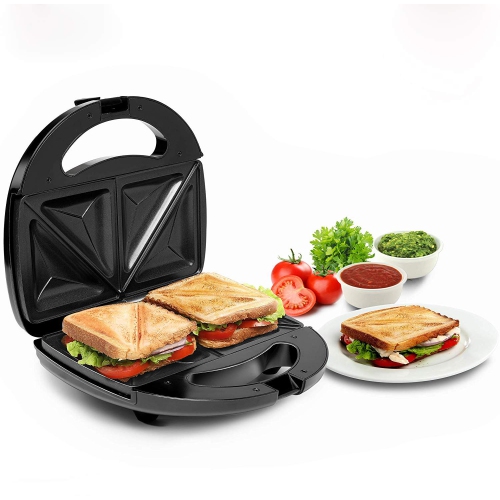 750W Sandwich Toaster with Fixed Plate