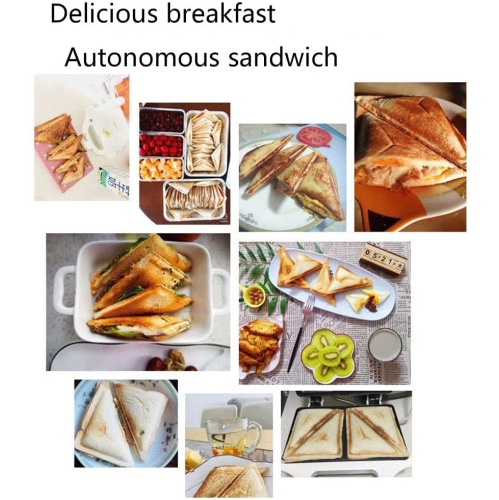 750W Electric Waffle Maker Automatic Temperature Control Double-Sided Heating Plate Non-stick Cool-Touch Handle Perfect for Takeaway Breakfast,