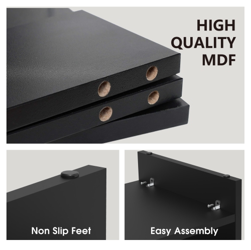 FENGE 2 Tiers Monitor Riser Stand Large Computer Laptop Stand with Keyboard Storage Space, Desk Accessories, Home Office Supplies